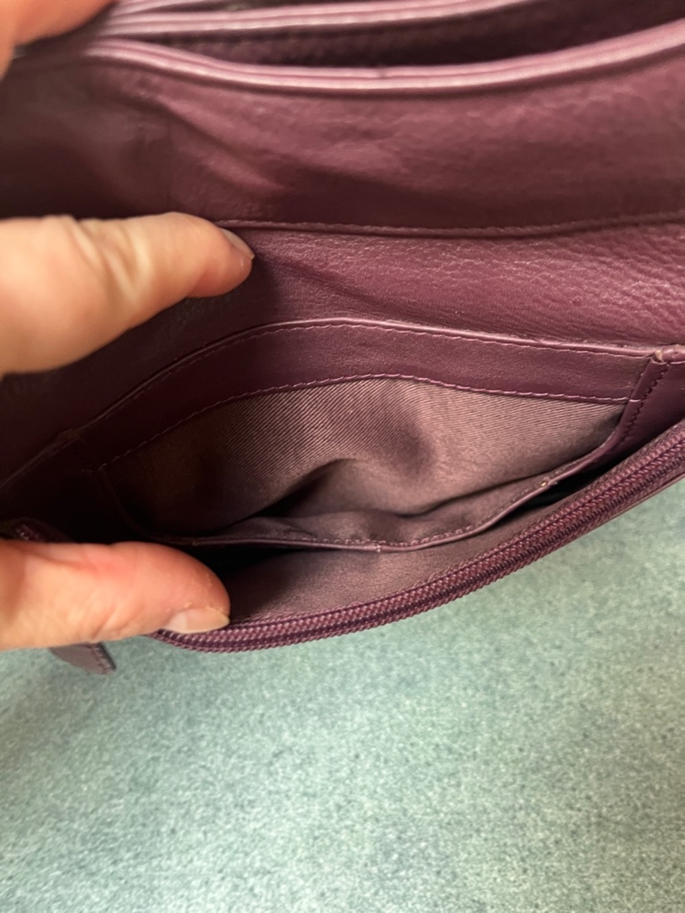 JBG International Burnished Plum Leather Bag - Picture 10 of 15